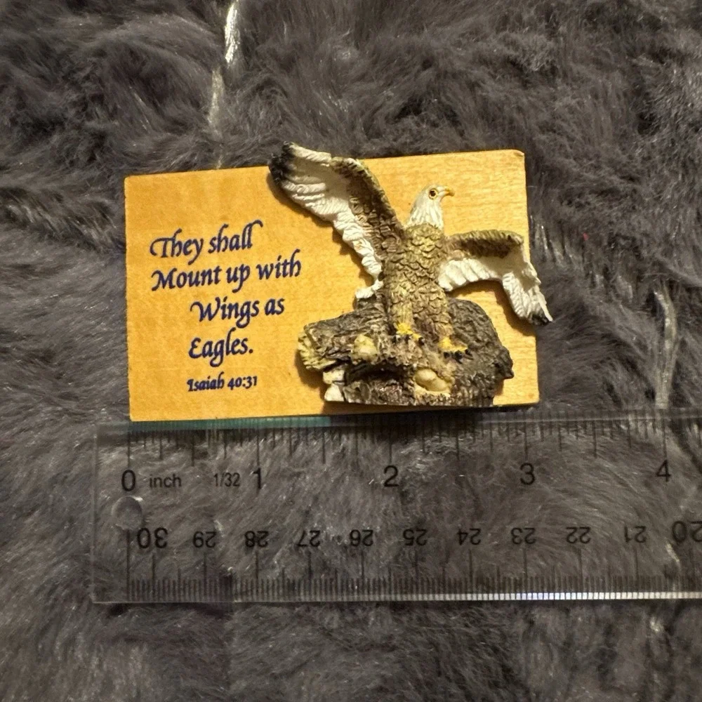 Vintage Biblical Eagle Fridge Magnet Scripture Christian Home Decor